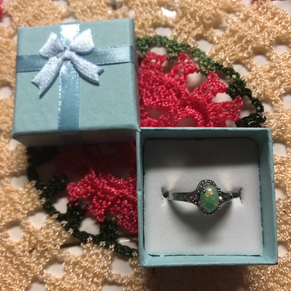 Plated sterling silver ring